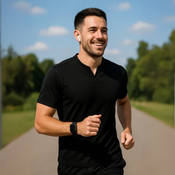 Playera Deportiva para Hombre - Negra - Image 3